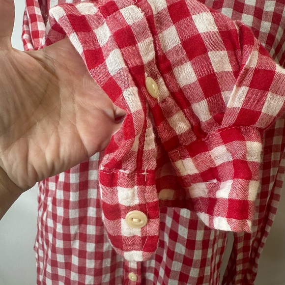 Ralph Lauren Denim and Supply Red/White Gingham long sleeve 💯 cotton Size L - Picture 5 of 13